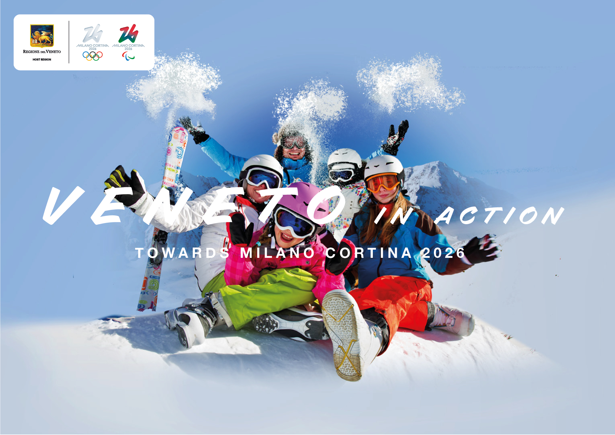 Foto di gruppo  atleti sulla neve