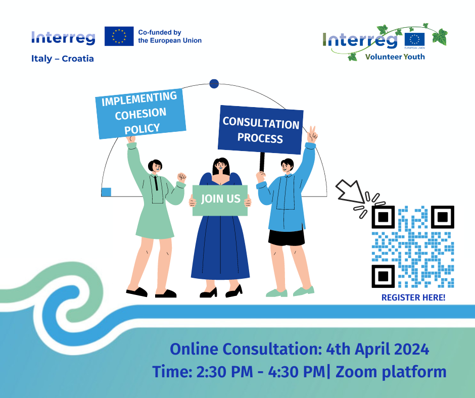 Leaflet of the Consultation event with QR for registration